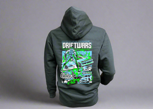 Drift Wars Hoodie (Green and Blue)