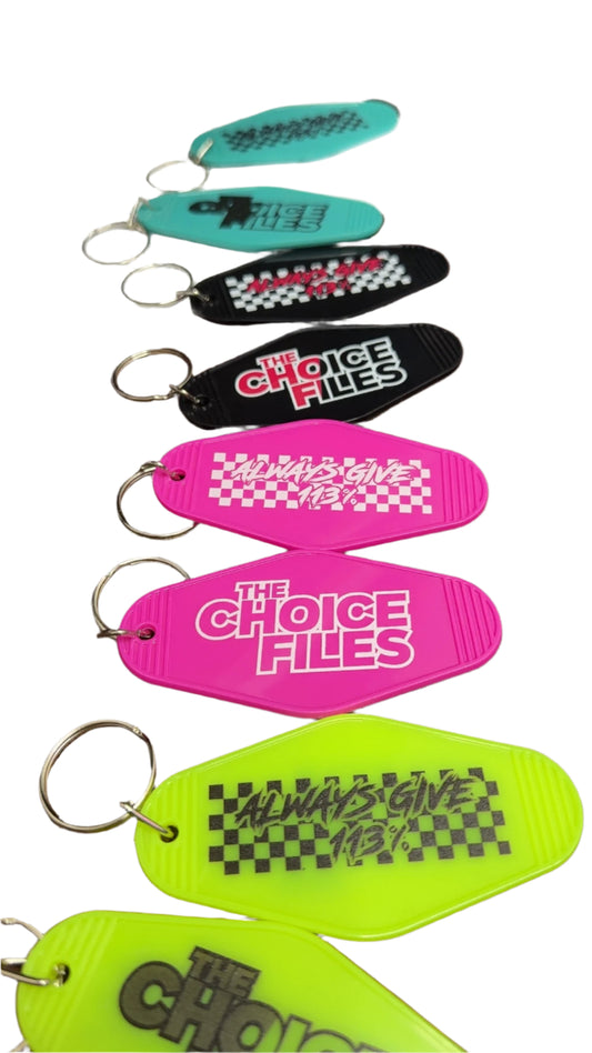 113% Motel Room Key Tags