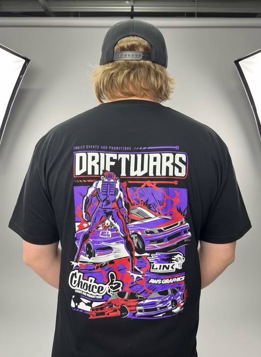 Drift Wars Adult Tshirt (purple and red)