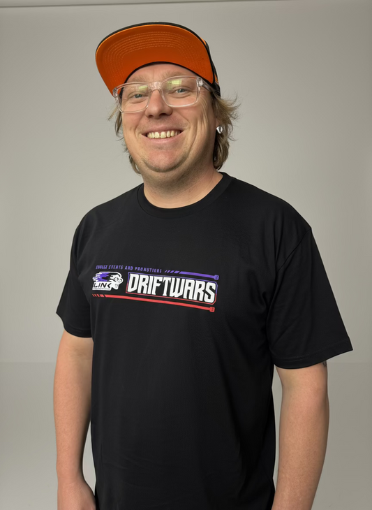 Drift Wars Adult Tshirt (purple and red)